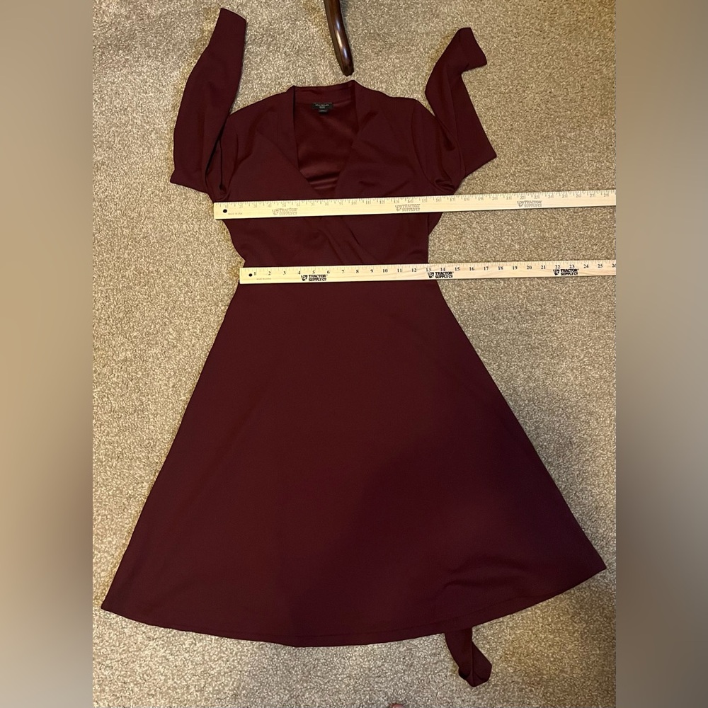 Ann Taylor Faux Wrap Long Sleeve Dress size SP - Picture 6 of 10